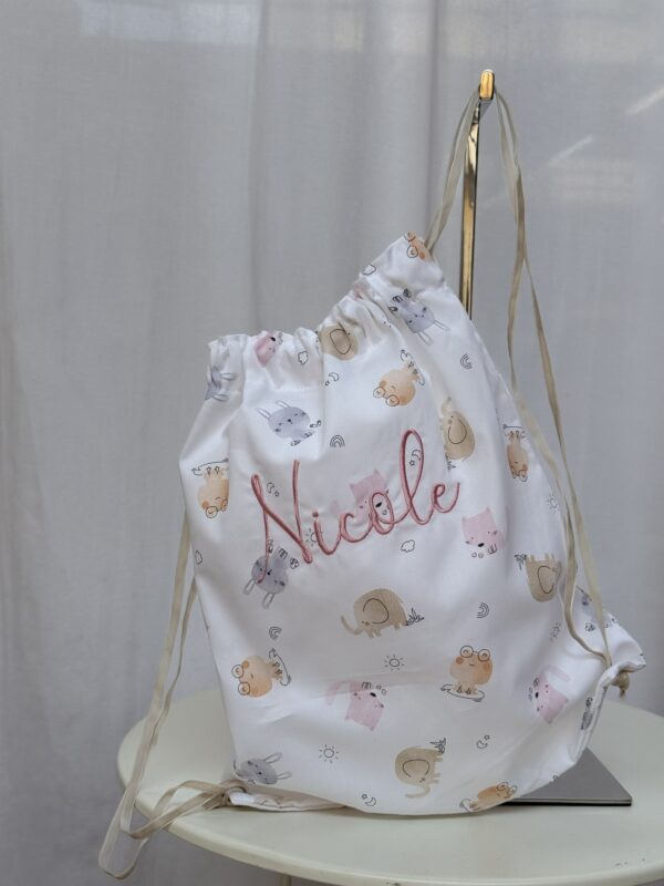 Sacchetto asilo Personalizzabile - Micio