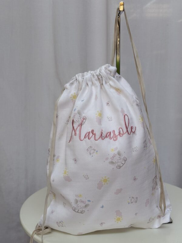 Sacchetto asilo Personalizzabile - Baby Elephant